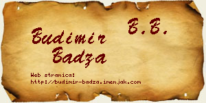 Budimir Badža vizit kartica